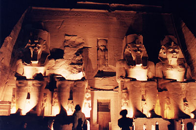 Abu simbel temple at Night
